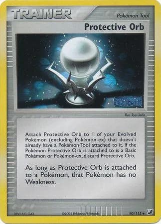 Protective Orb reverse holo card front, EX Unseen Forces 90/115