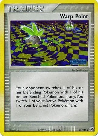 Warp Point reverse holo card front, EX Unseen Forces 93/115