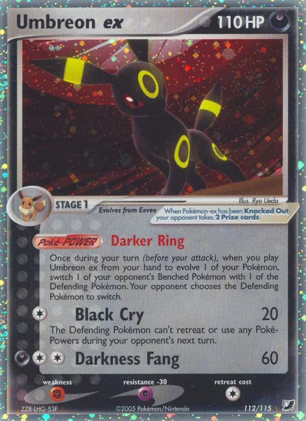 EX Unseen Forces Umbreon ex card front, 112/115