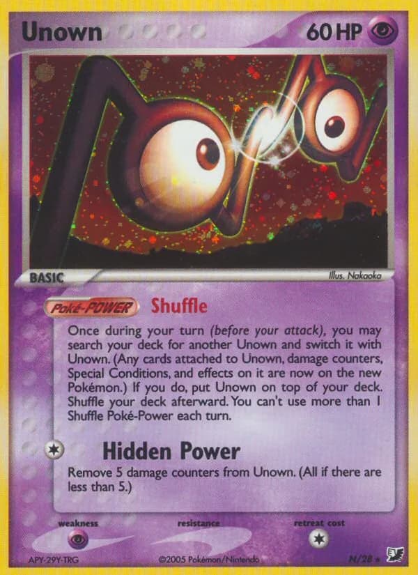 Unown card front, EX Unseen Forces N/115