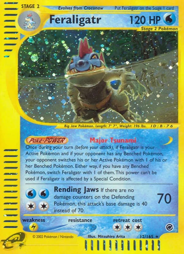 Feraligatr card front, Expedition Base Set 12/165