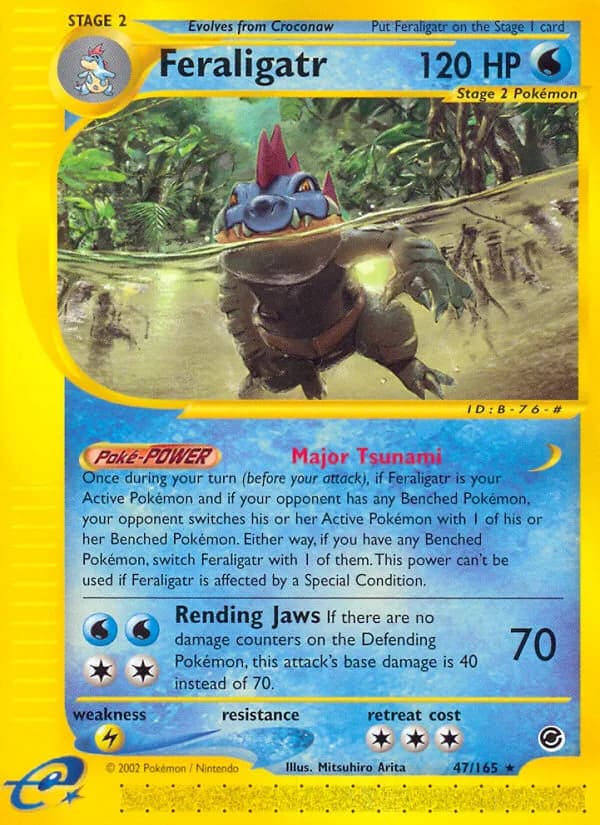 Feraligatr card front, Expedition Base Set 47/165