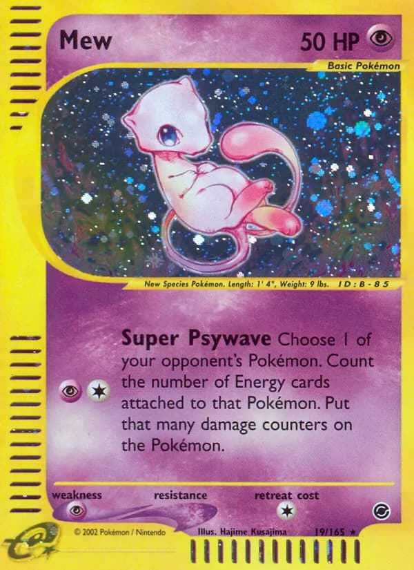 Mew card front, Expedition Base Set 19/165