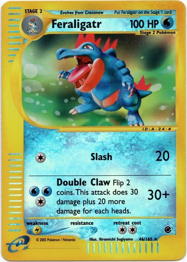 Feraligatr reverse holo card front, Expedition Base Set 46/165