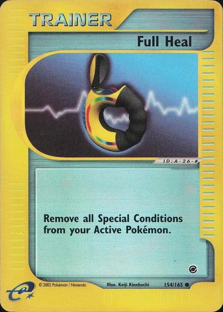 Full Heal reverse holo card front, Expedition 154/165