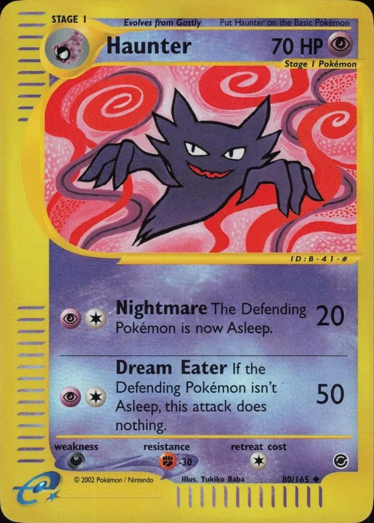 Haunter reverse holo card front, Expedition 80/165