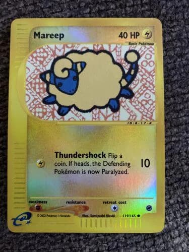 Mareep reverse holo card front, Expedition 119/165