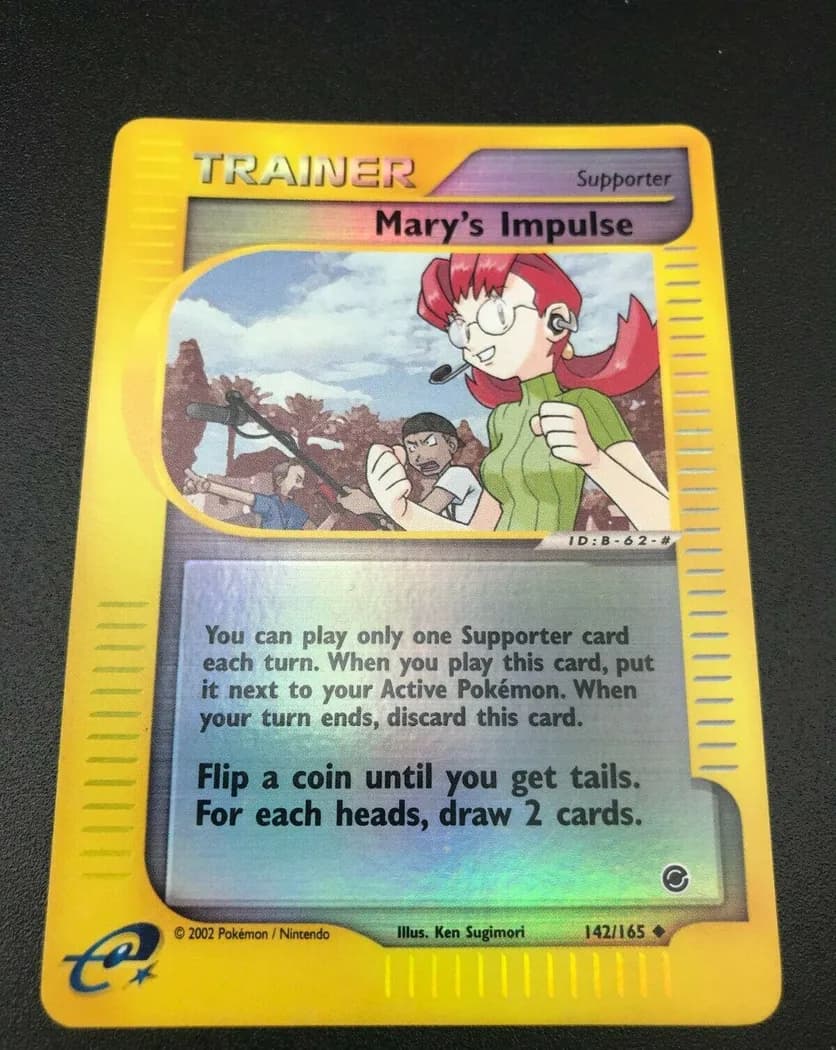 Mary's Impulse reverse holo card front, Expedition 142/165