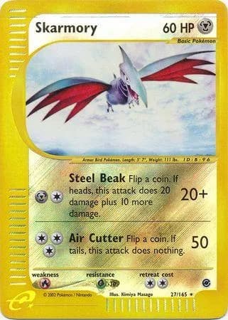 Skarmory reverse holo card front, Expedition 27/165