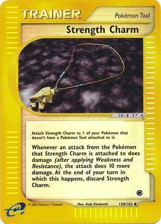 Strength Charm reverse holo card front, Expedition 150/165