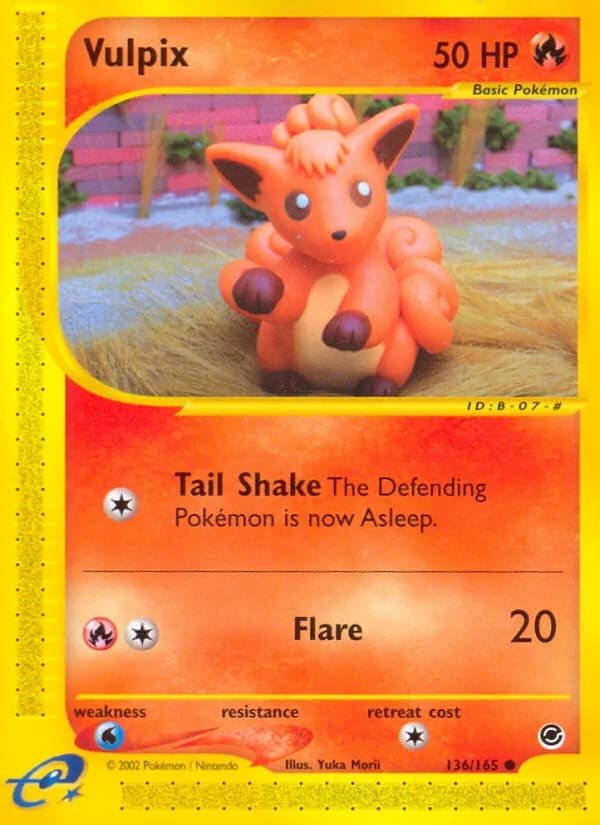 Vulpix card front, Expedition Base Set 136/165