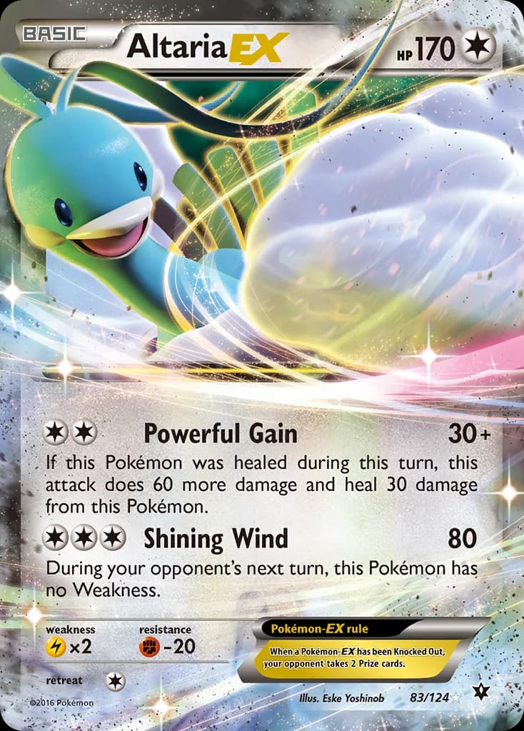 Altaria-EX card front, Fates Collide 83/124