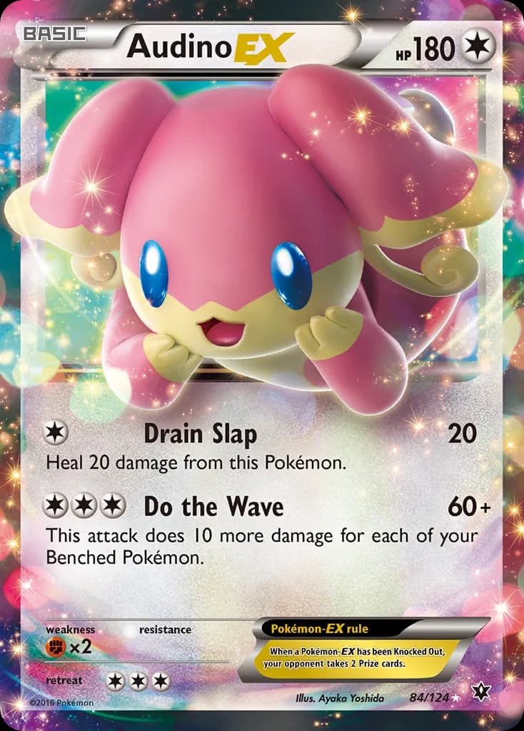 Fates Collide Audino-EX card front, 84/124