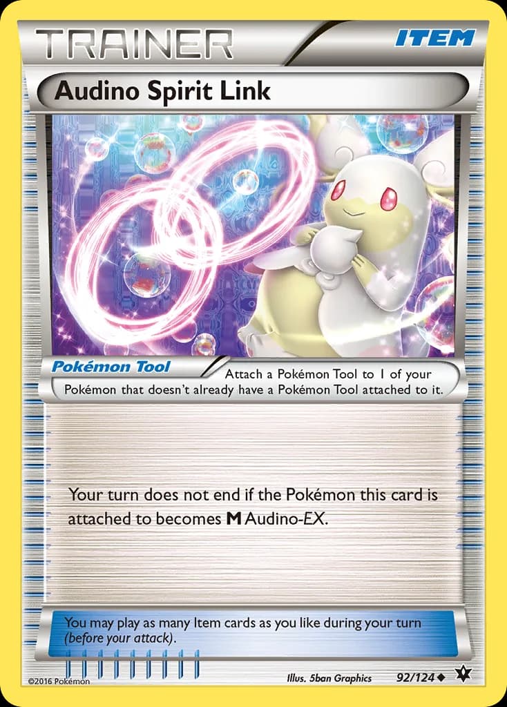 Fates Collide Audino Spirit Link card front, 92/124