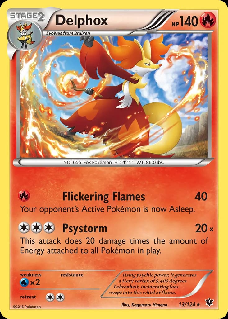 Fates Collide Delphox card front, 13/124
