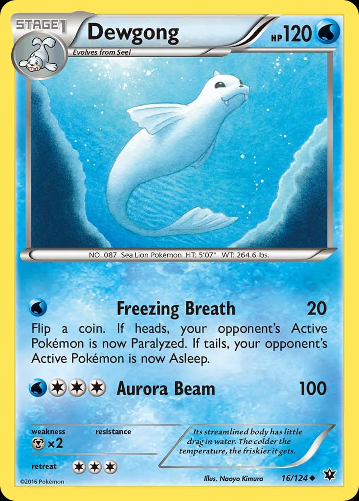 Fates Collide Dewgong card front, 16/124