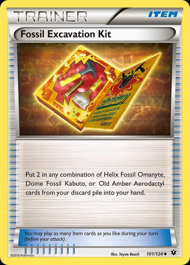 Fates Collide Fossil Excavation Kit card front, 101/124