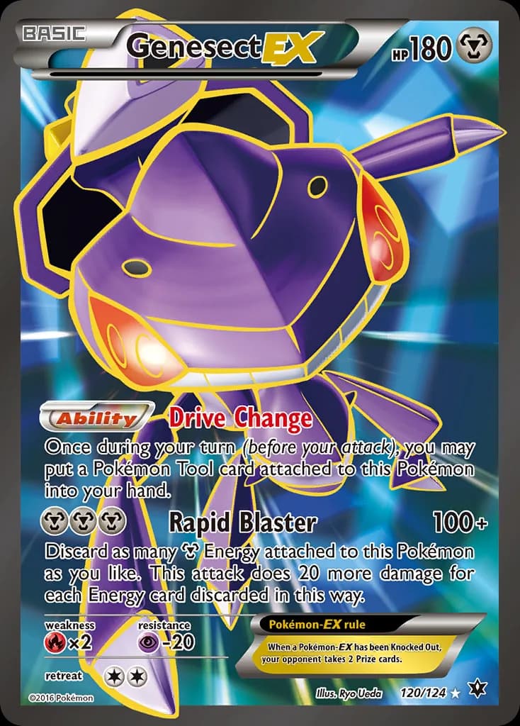 Genesect-EX card front, Fates Collide 120/124