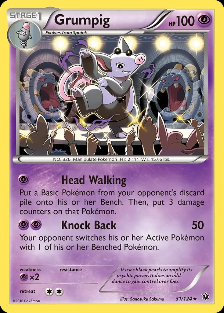 Fates Collide Grumpig card front, 31/124