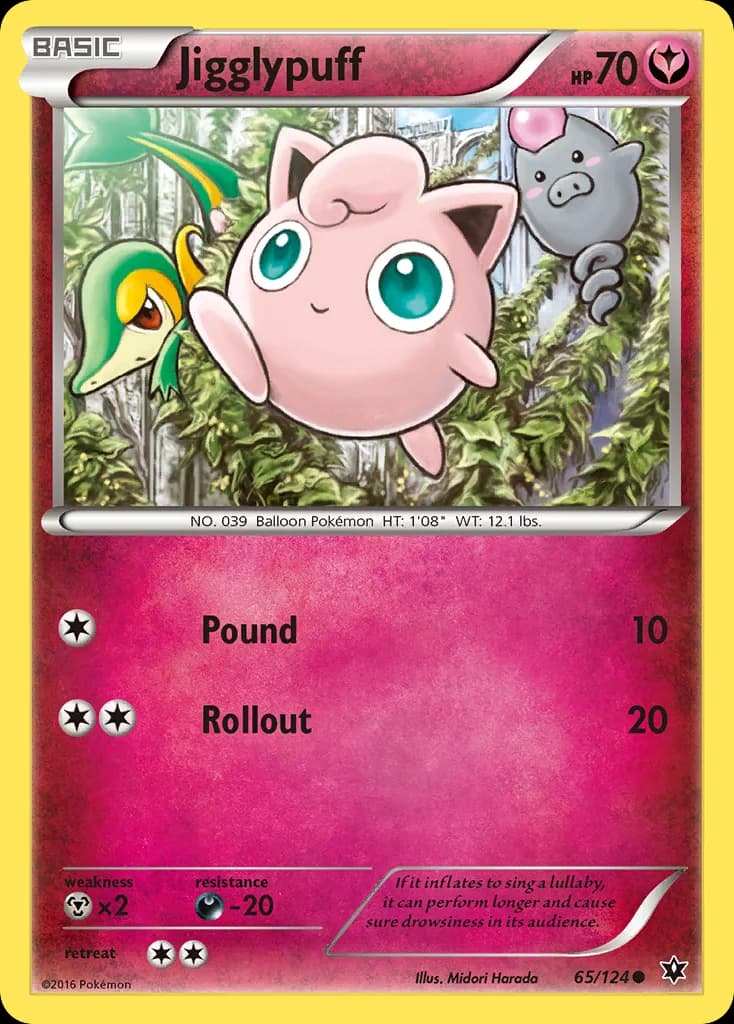 Fates Collide Jigglypuff card front, 65/124