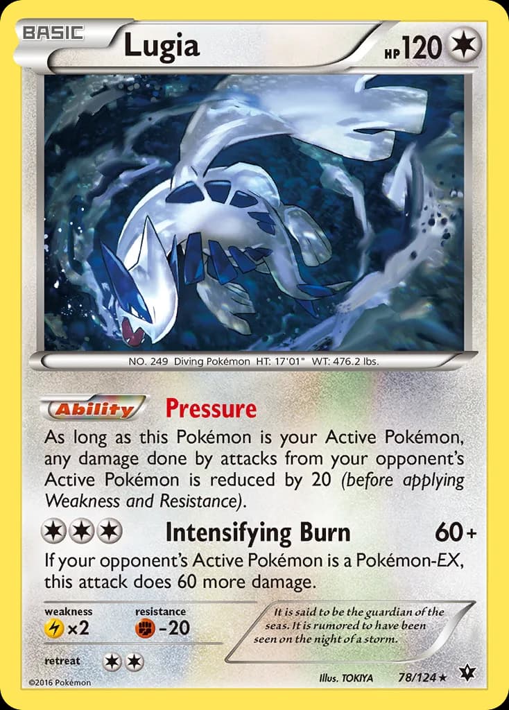 Lugia card front, Fates Collide 78/124