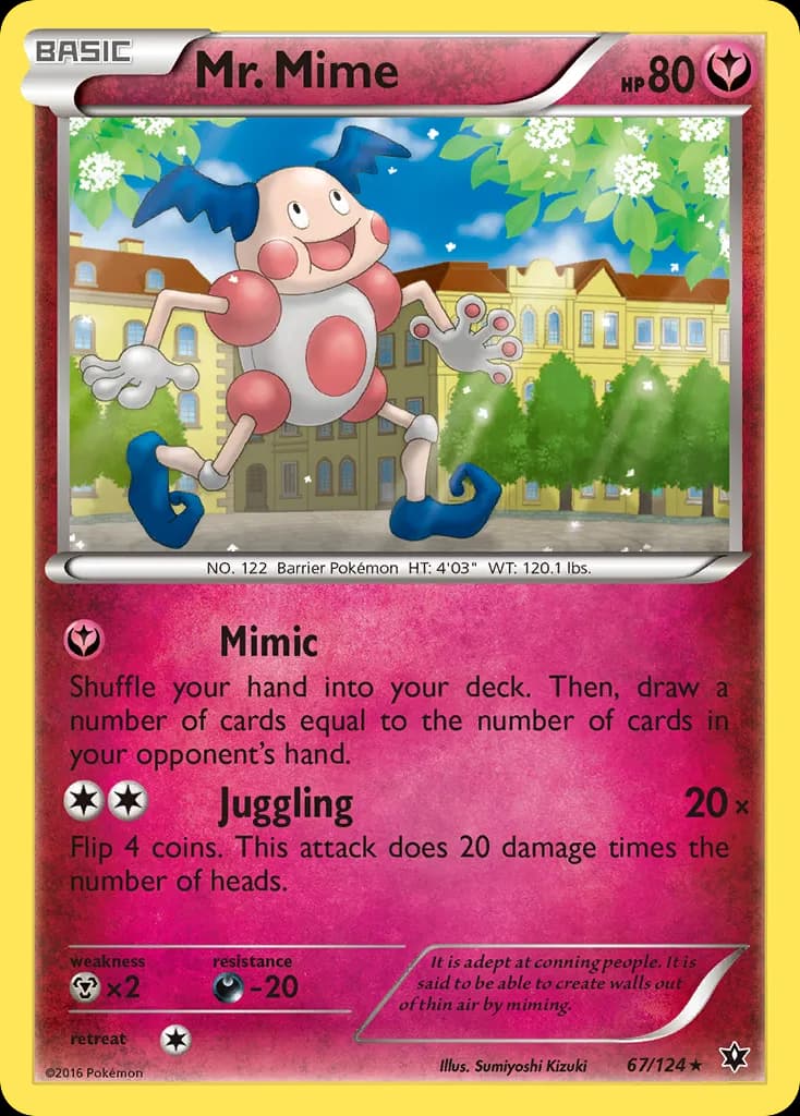 Fates Collide Mr. Mime card front, 67/124