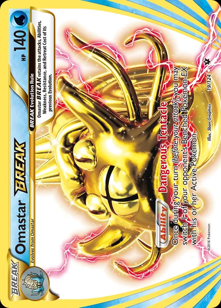 Fates Collide Omastar BREAK card front, 19/124
