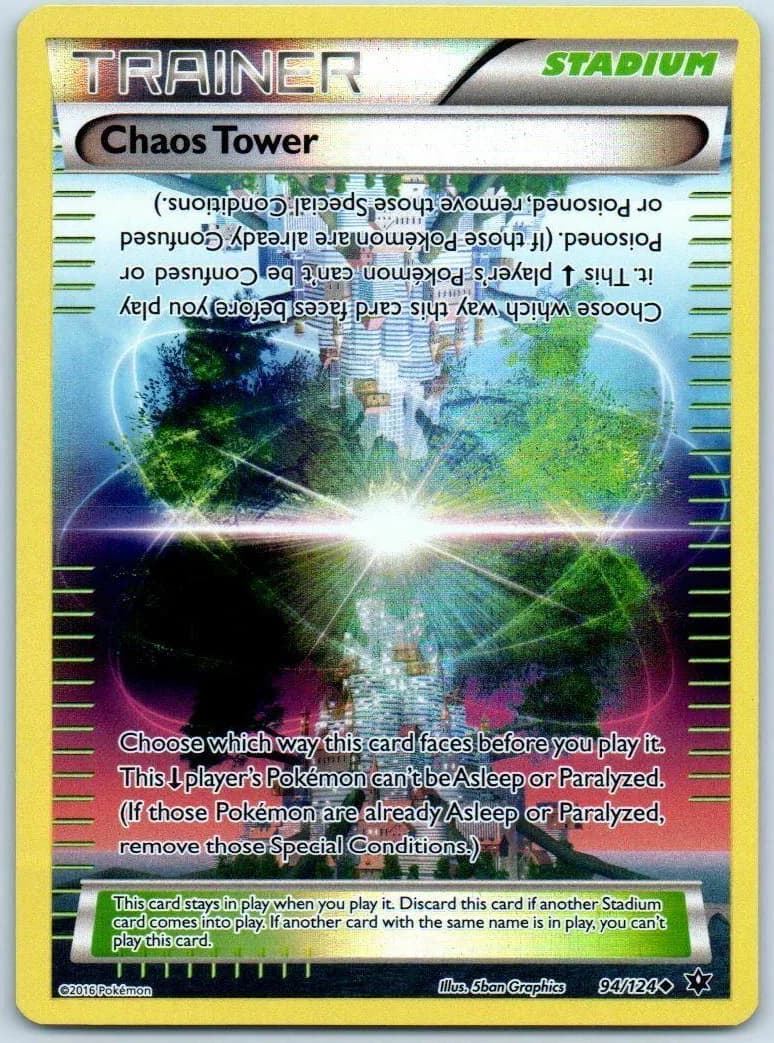 Chaos Tower reverse holo card front, Fates Collide 94/124