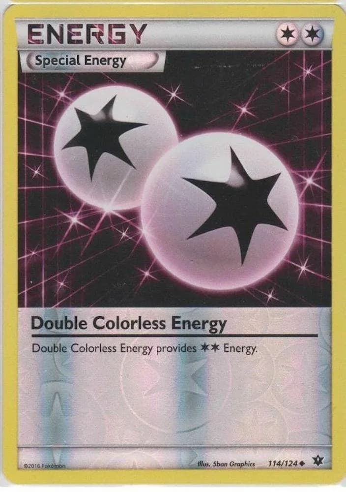 Double Colorless Energy reverse holo card front, Fates Collide 114/124