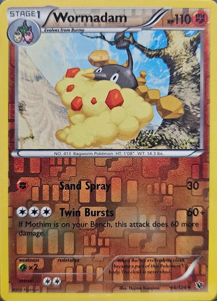 Wormadam reverse holo card front, Fates Collide 44/124