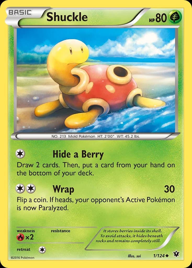 Fates Collide Shuckle card front, 1/124