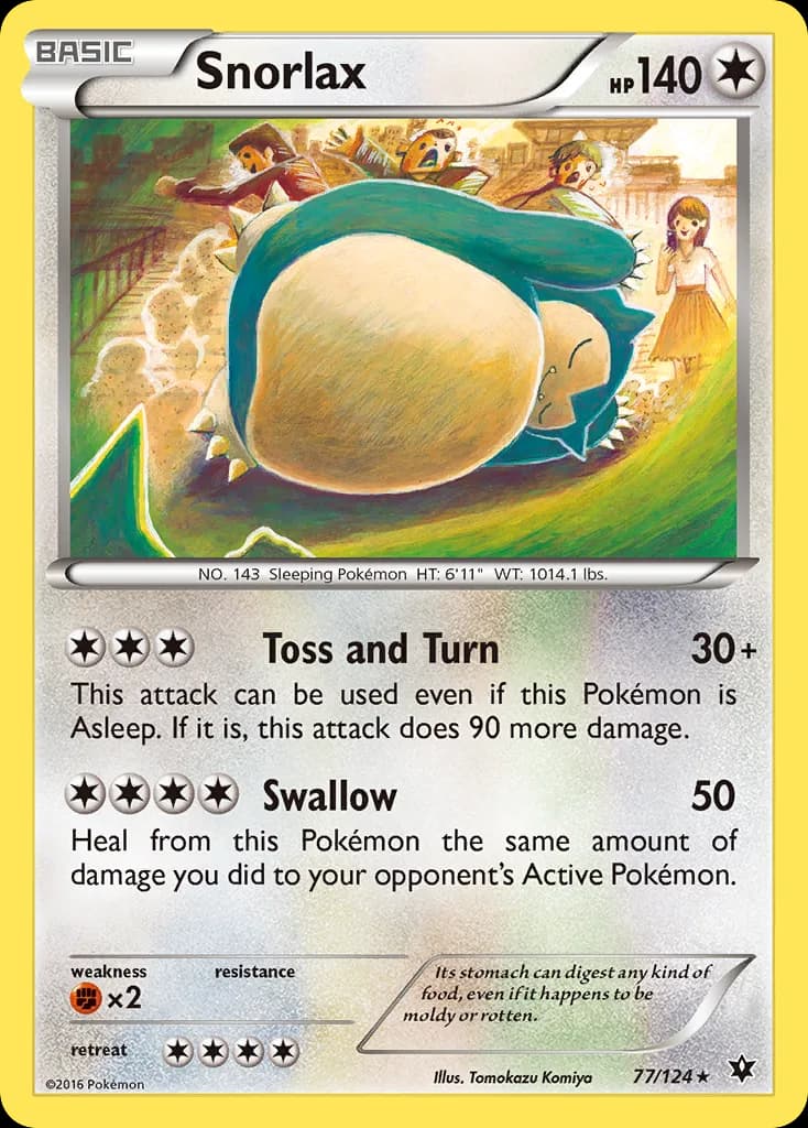 Fates Collide Snorlax card front, 77/124