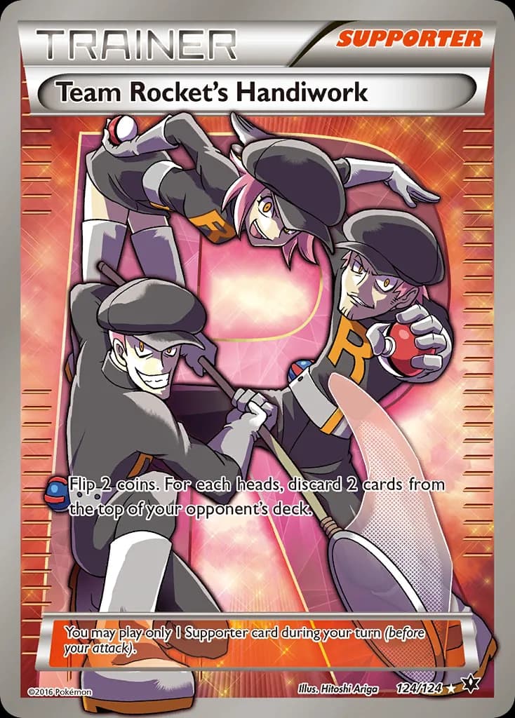 Fates Collide Team Rocket's Handiwork card front, 124/124