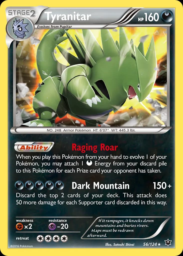 Tyranitar card front, Fates Collide 56/124