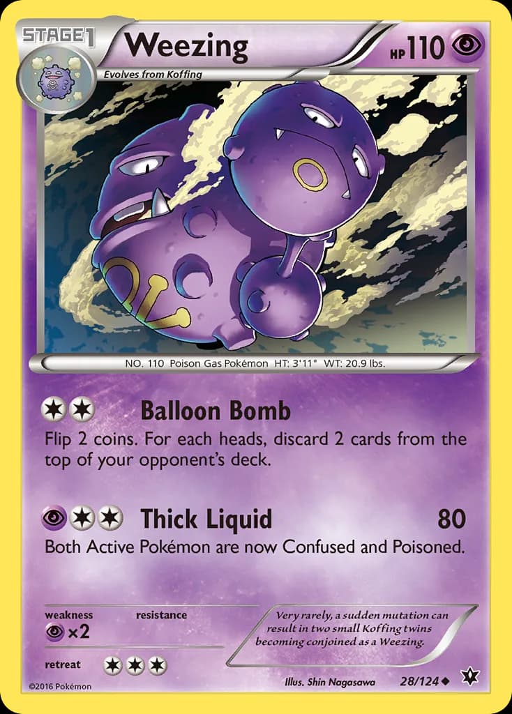 Fates Collide Weezing card front, 28/124