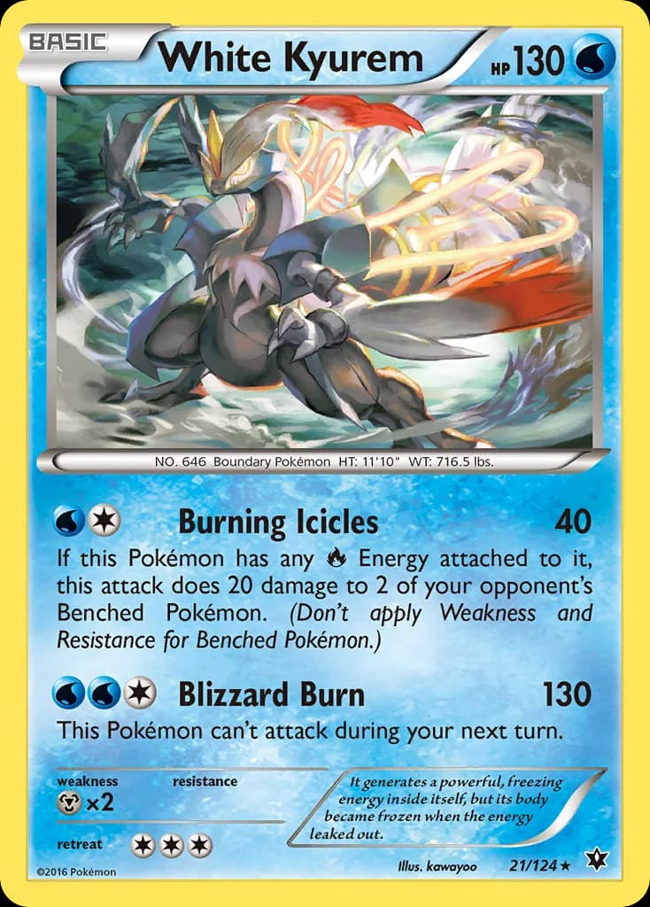 Fates Collide White Kyurem card front, 21/124