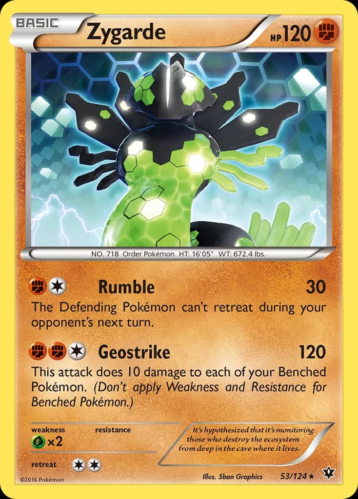 Fates Collide Zygarde card front, 53/124