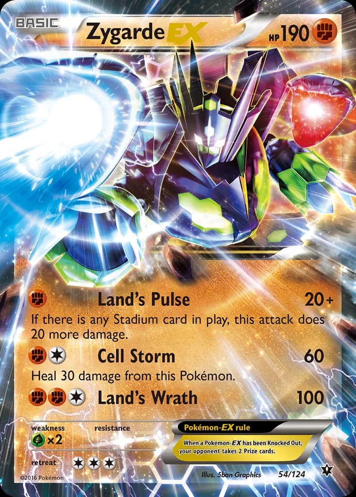 Fates Collide Zygarde-EX card front, 54/124