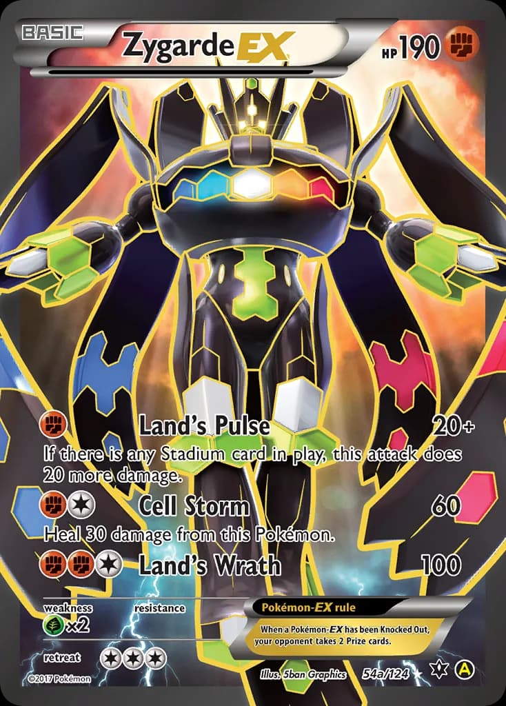 Fates Collide Zygarde-EX card front, 54a/124