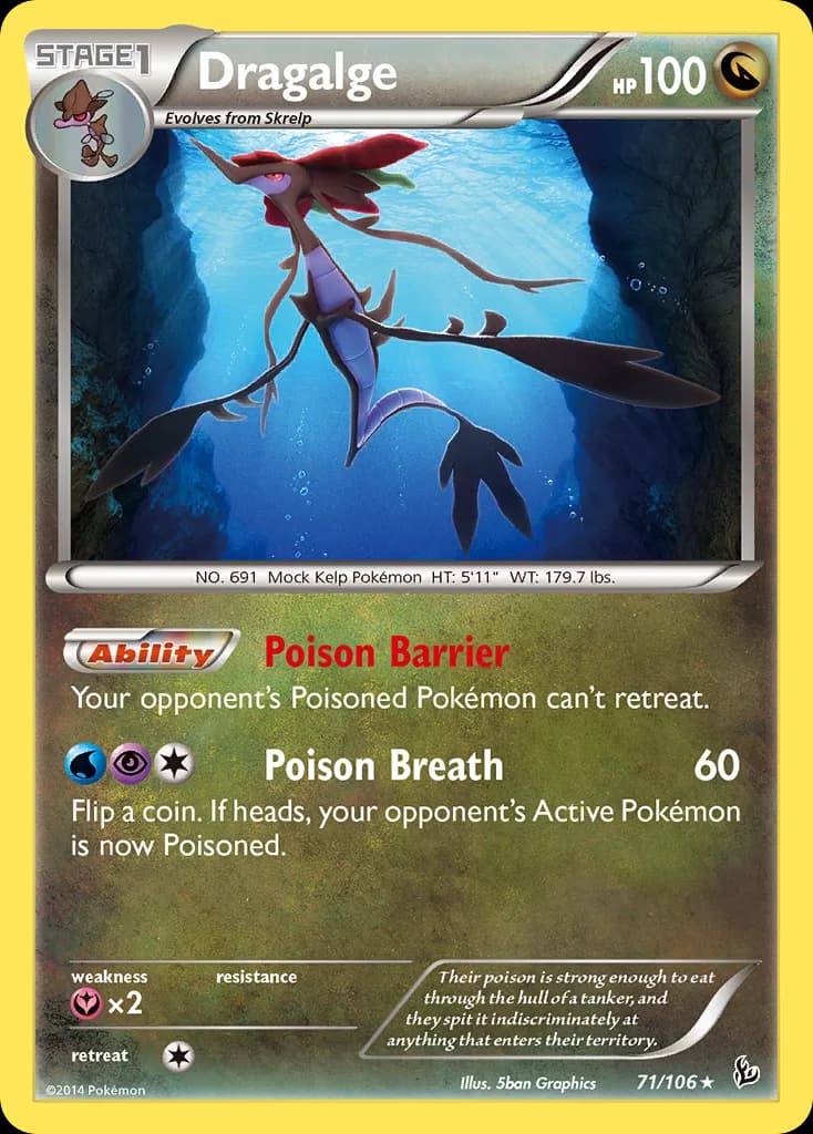 Flashfire Dragalge card front, 71/106