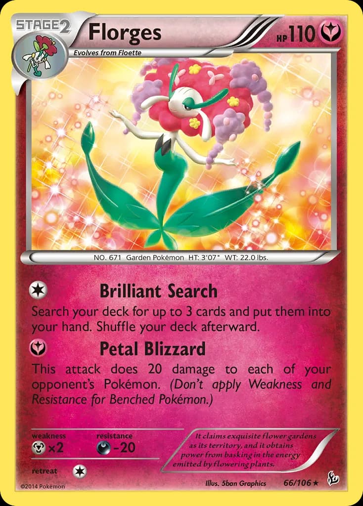 Flashfire Florges card front, 66/106