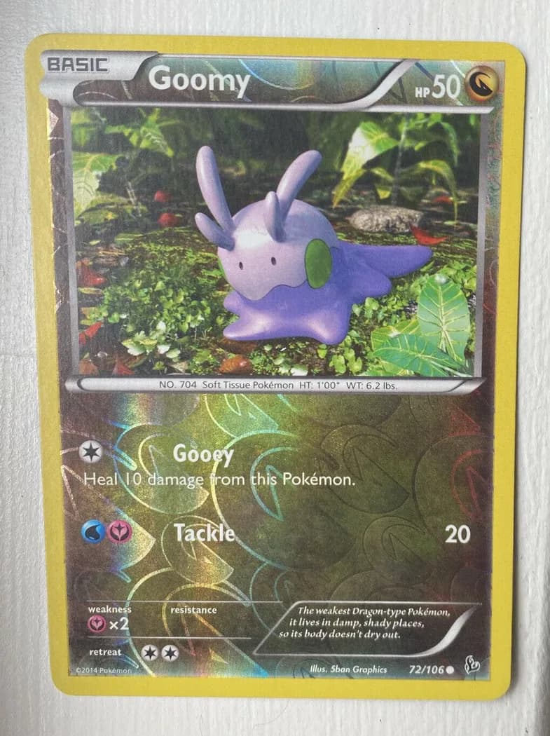 Goomy reverse holo card front, Flashfire 72/106