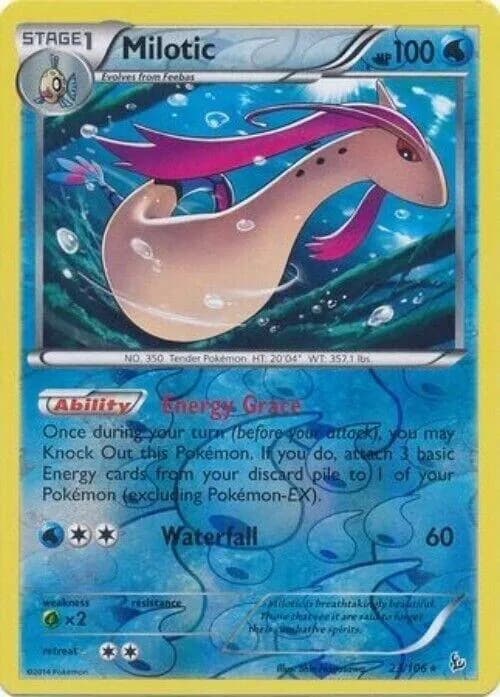 Milotic reverse holo card front, Flashfire 23/106