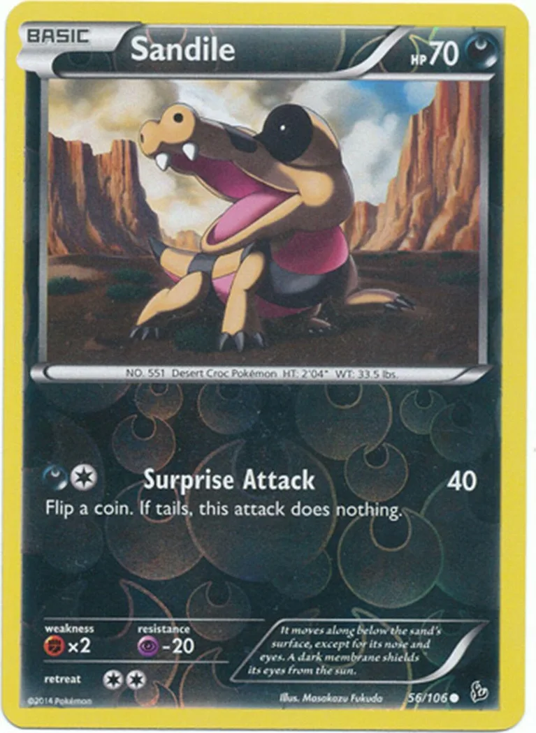 Sandile reverse holo card front, Flashfire 56/106