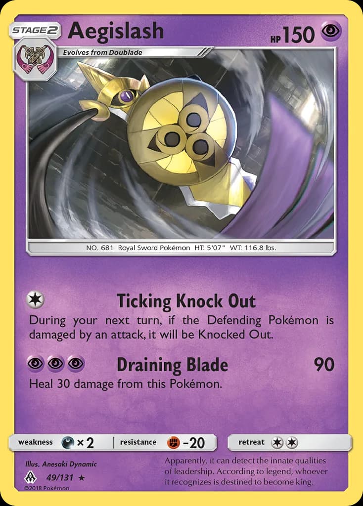 Aegislash card front, Forbidden Light 49/131