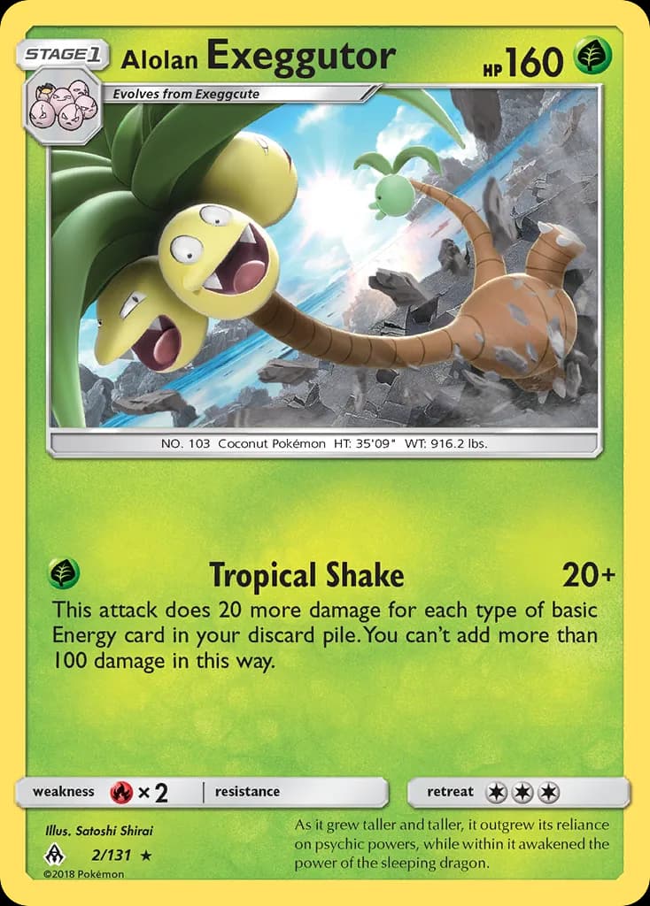 Forbidden Light Alolan Exeggutor card front, 2/131