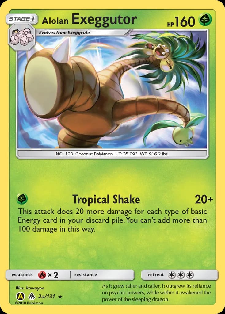 Forbidden Light Alolan Exeggutor card front, 2a/131
