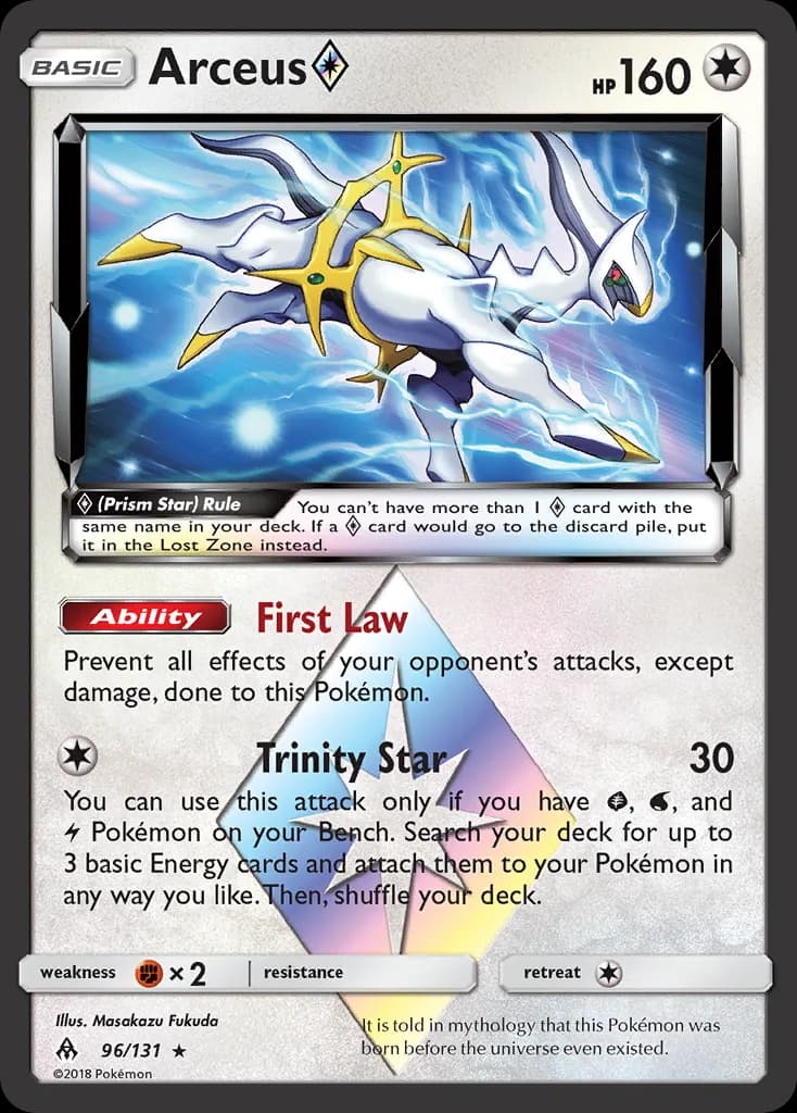 Arceus ◇ card front, Forbidden Light 96/131
