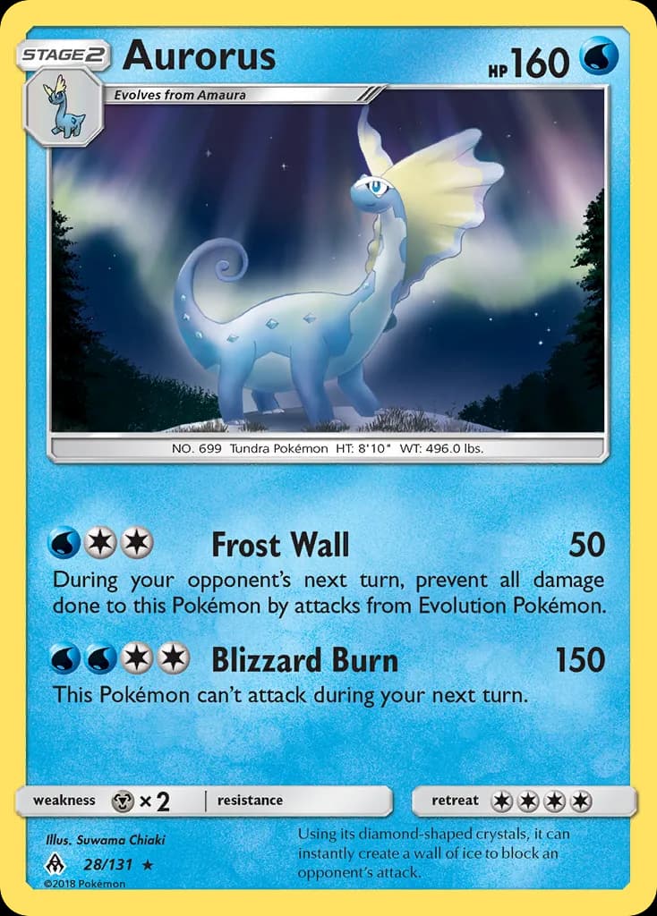 Forbidden Light Aurorus card front, 28/131