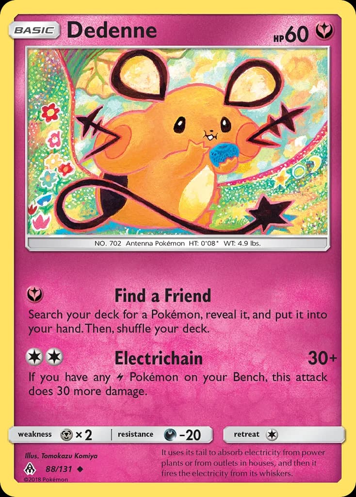 Forbidden Light Dedenne card front, 88/131